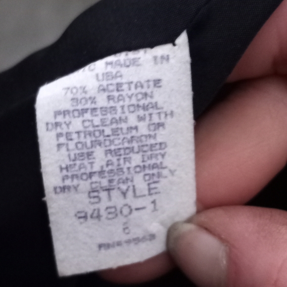 VINTAGE VICTOR COSTA Black Sheath Dress with Illusion Bodice w/Rhineston… - Picture 4 of 6